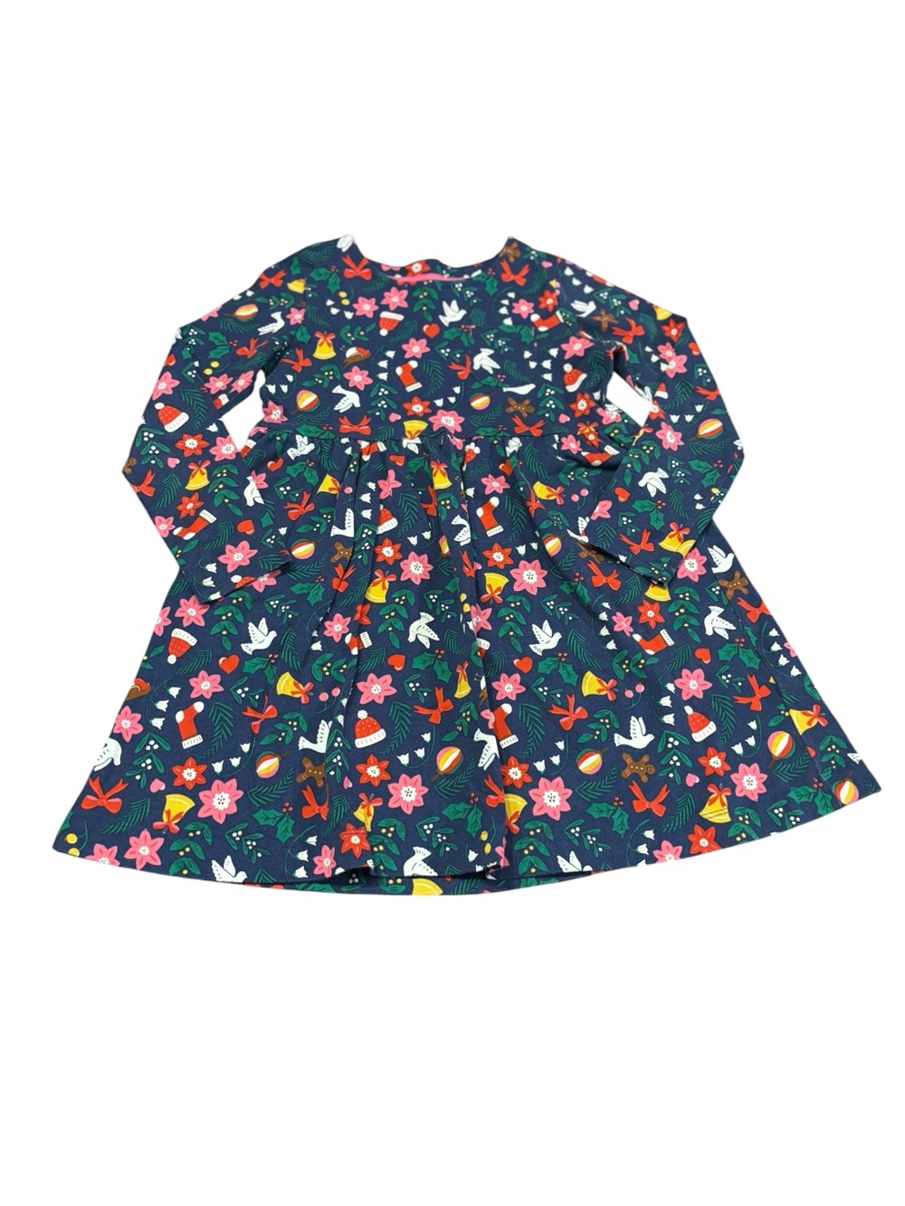 Mini Boden blue holiday dress, girls size 7/8